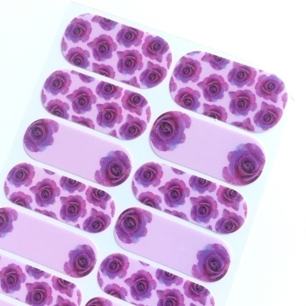 CUSTOM PURPLE ROSES Jamberry Nail Wraps